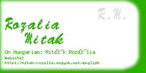 rozalia mitak business card